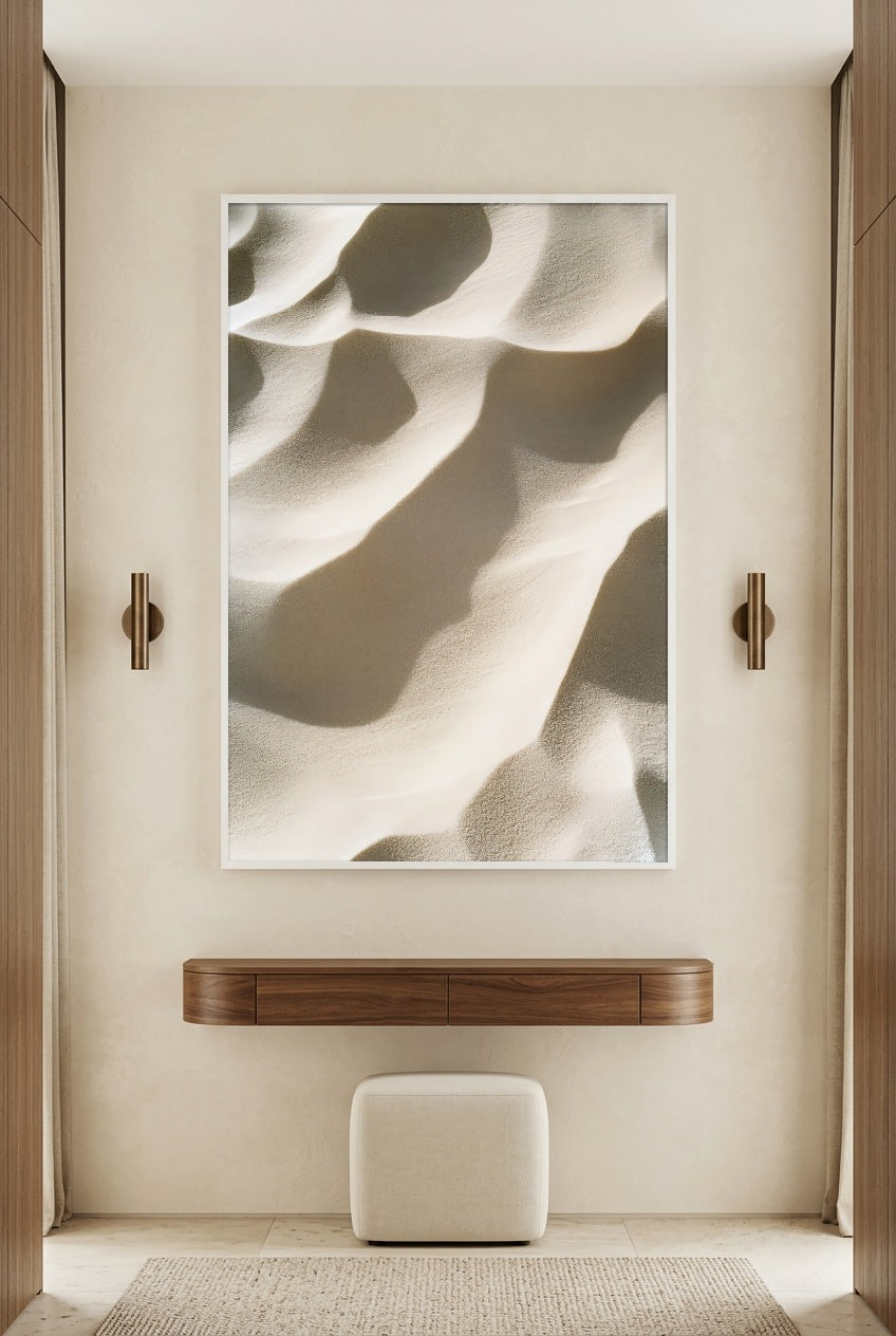 Die Sandwellen — Poster im weißen Rahmen in einem Eingangsbereich