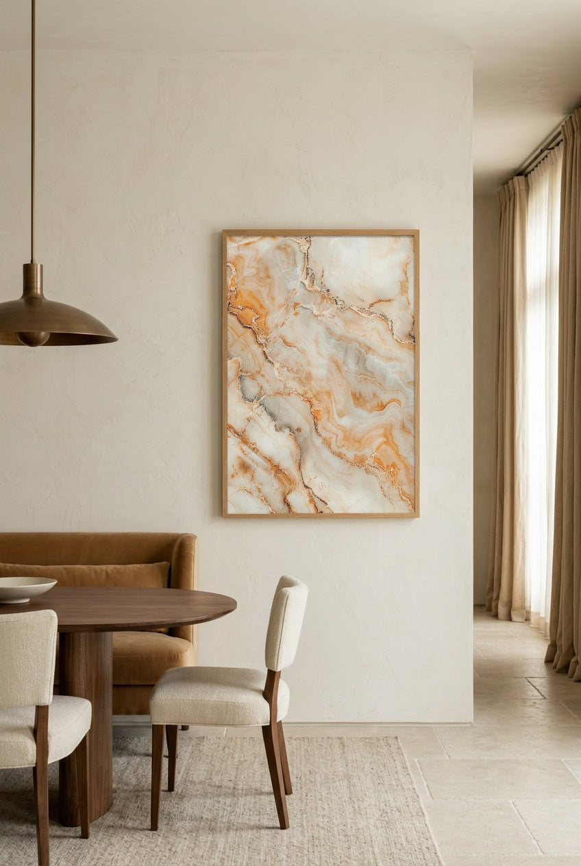 Le Marbre d’Ambre — Poster im Eichenrahmen im Esszimmer