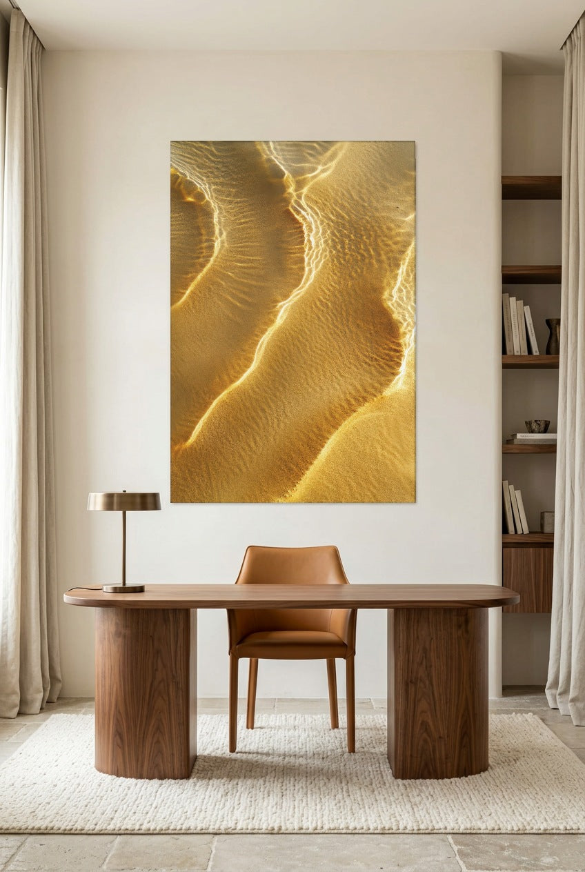 The Gold of the Desert — unframed poster in a home office