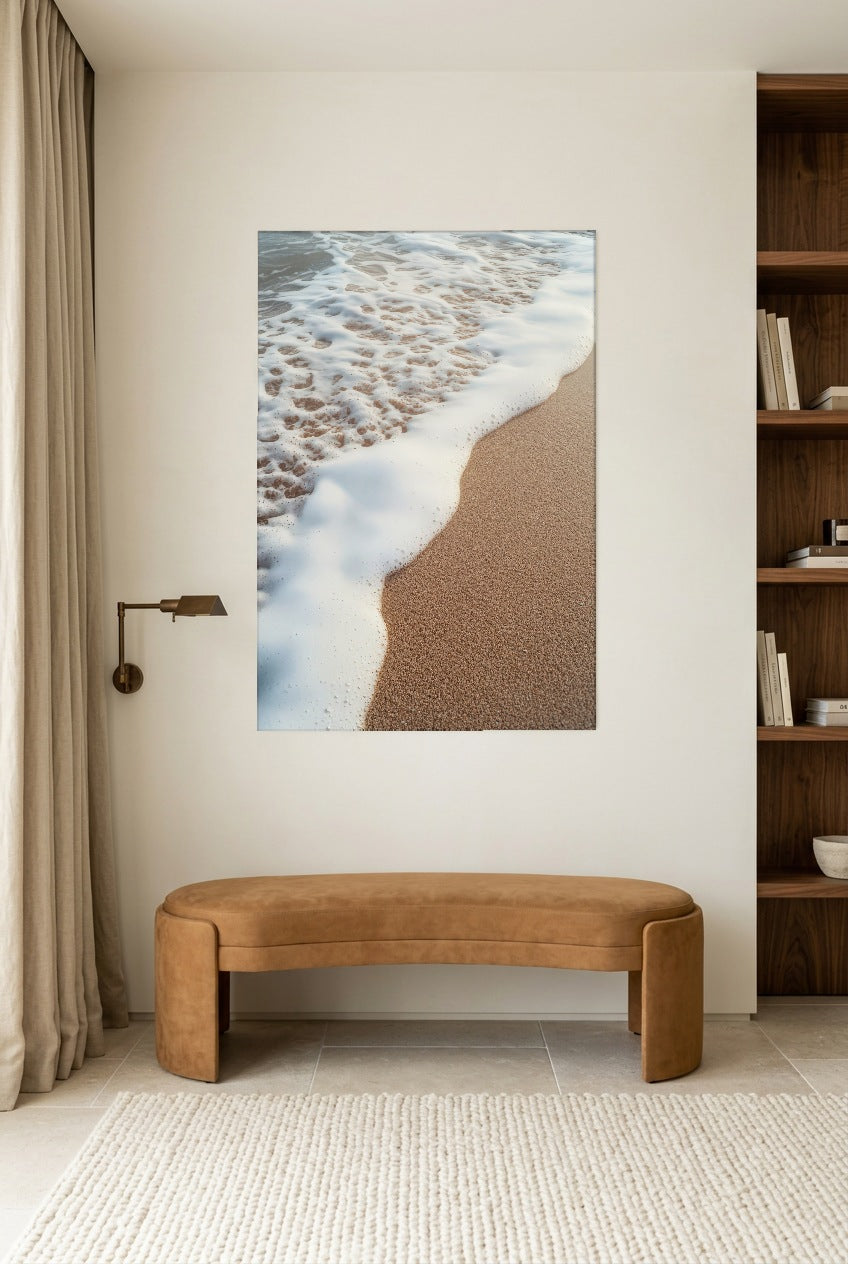 A Espuma da Areia — poster sem moldura num recanto de leitura