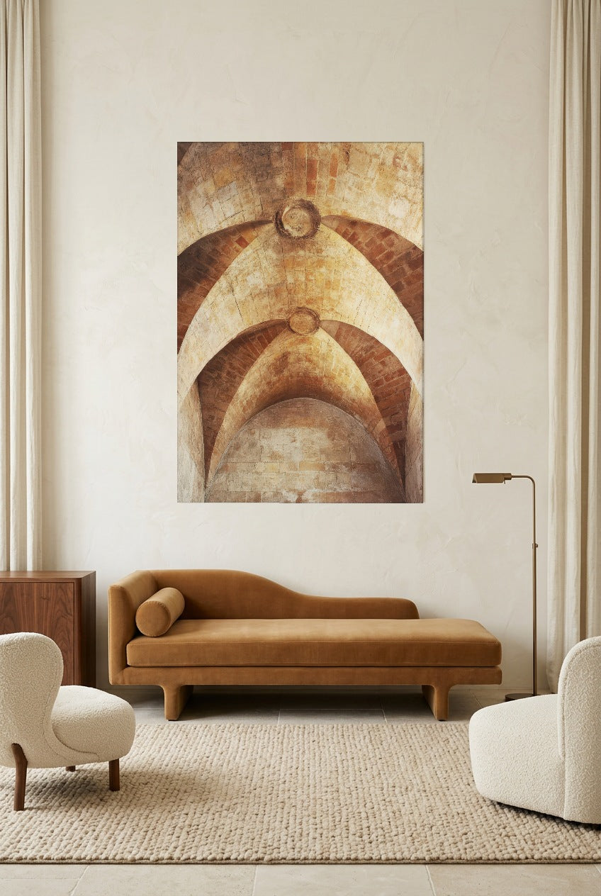 The Romanesque Arches — unframed poster in a living room