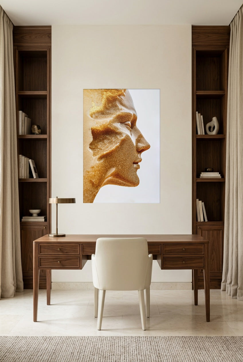 Le Profil Doré — poster sem moldura num escritório