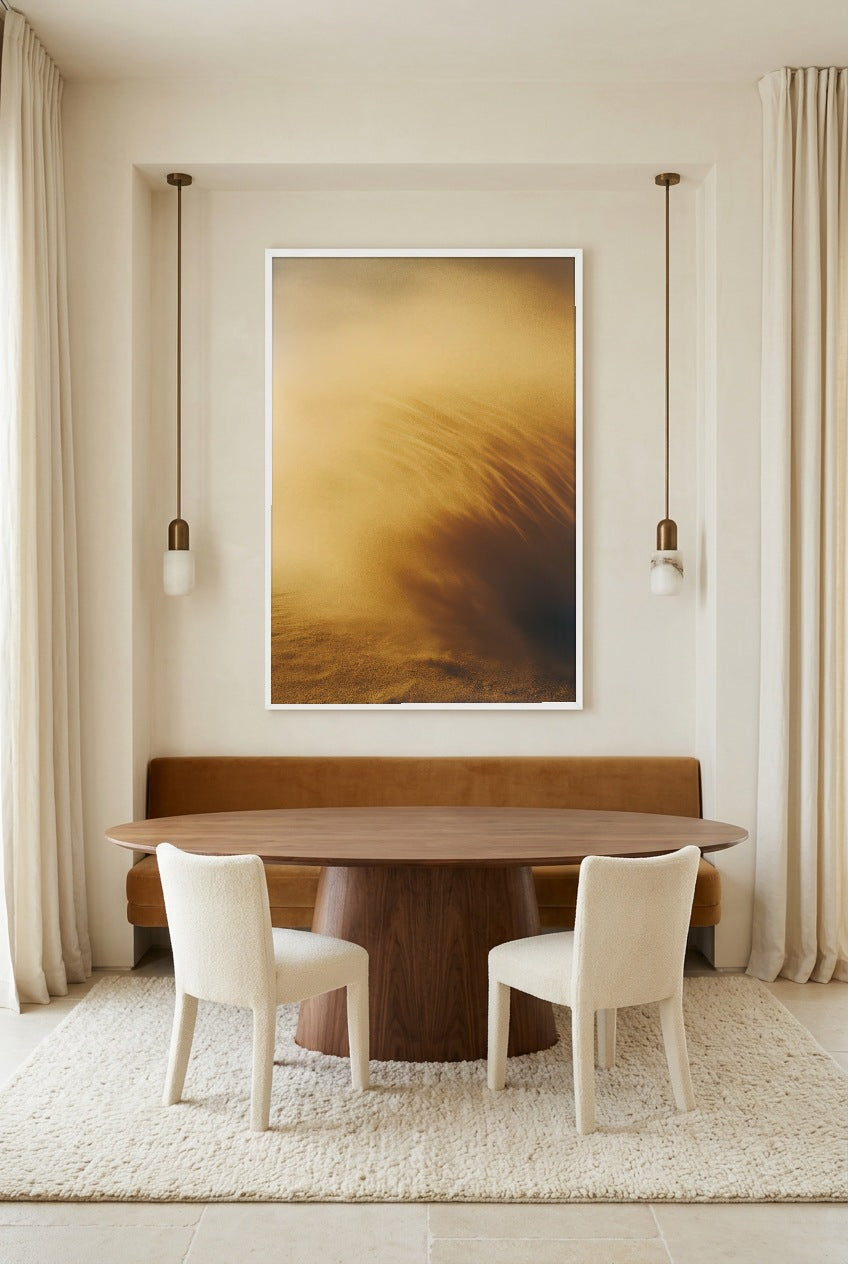 Le Souffle du Désert — poster in a white frame in a dining room