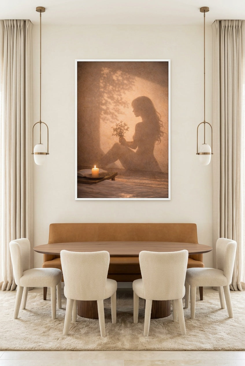 Die Stille Gabe — Poster im weißen Rahmen im Esszimmer