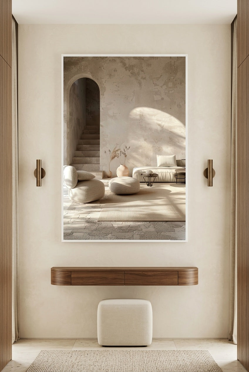 Le Salon de l’Arche — poster con cornice bianca in un ingresso