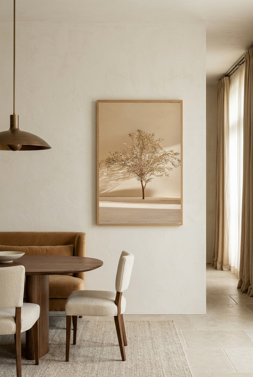 Der Goldene Olivenbaum — Poster im Eichenrahmen im Esszimmer