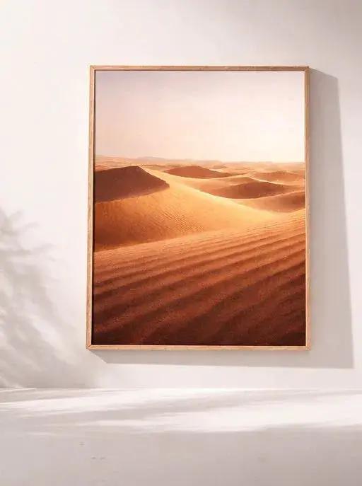 Dunes Dorées — Affiche murale minimaliste or beige inspiration désert — affiche murale minimaliste | Cassili-home