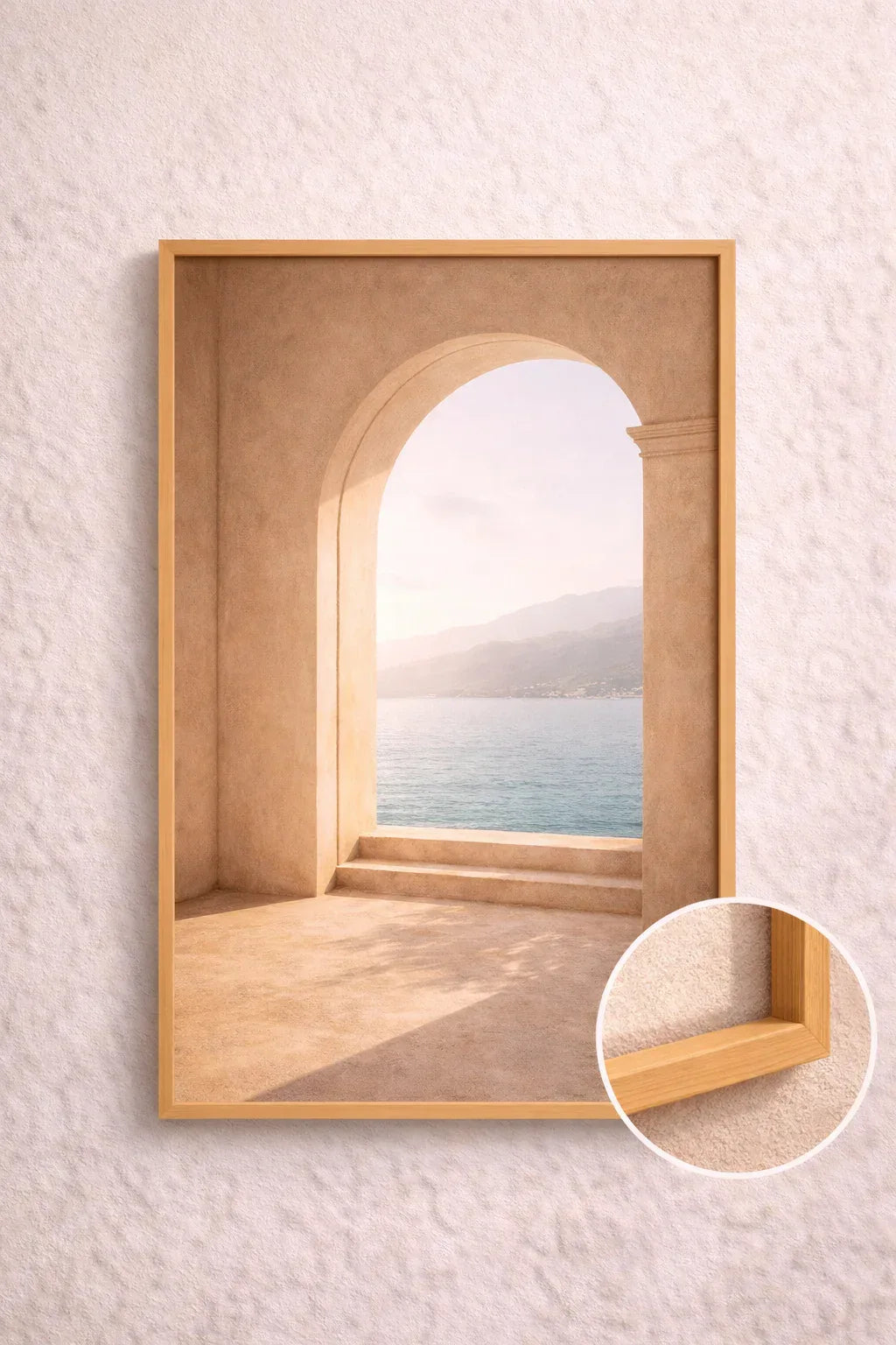 Ouverture sur l'Horizon — Affiche murale minimaliste Beige Architecture Méditerranéenne — affiche murale minimaliste | Cassili-home