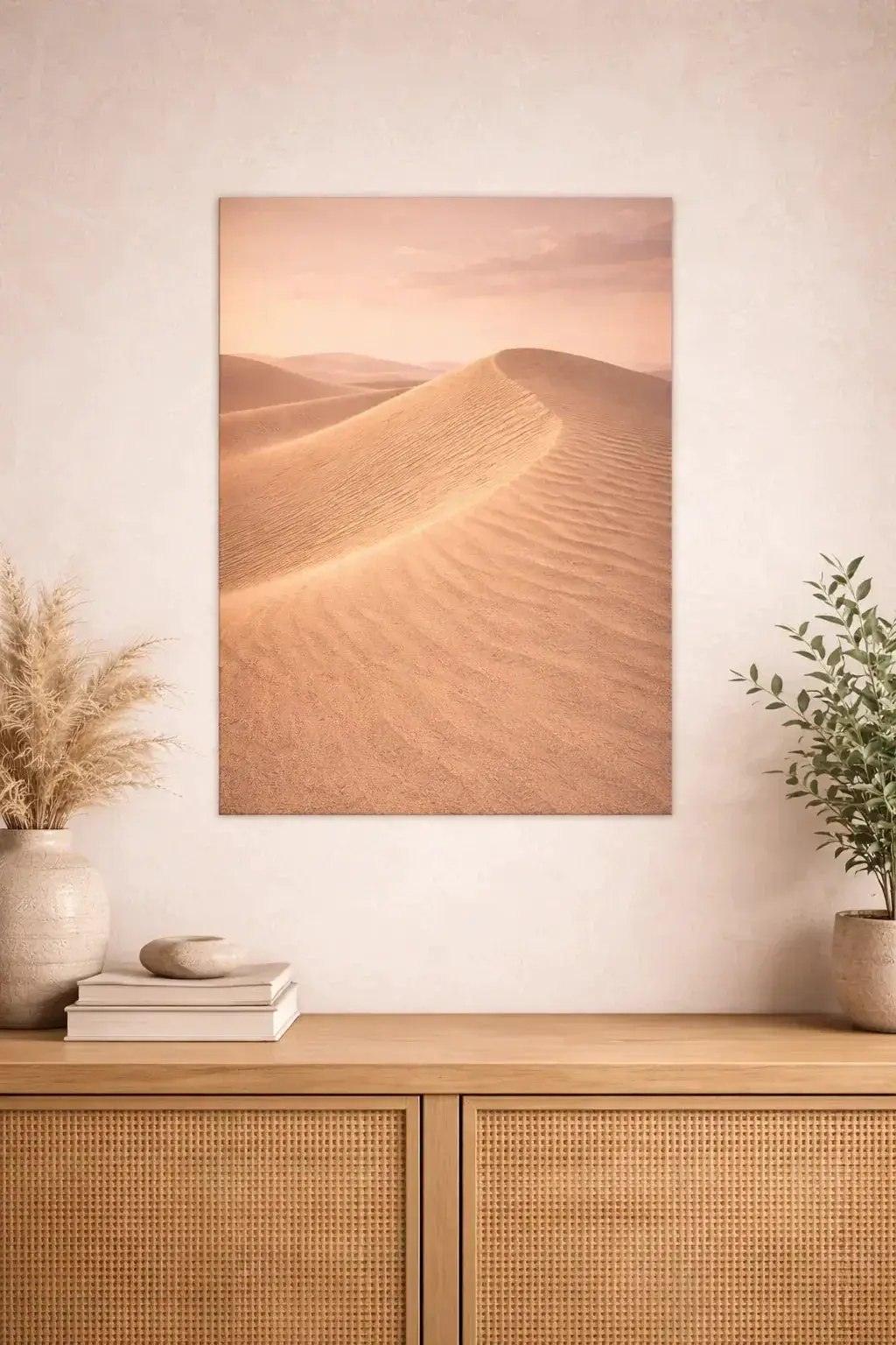 Silence des Dunes — Affiche murale minimaliste beige Désert Paisible et Lumière et Texture Minérale — affiche murale minimaliste | Cassili-home