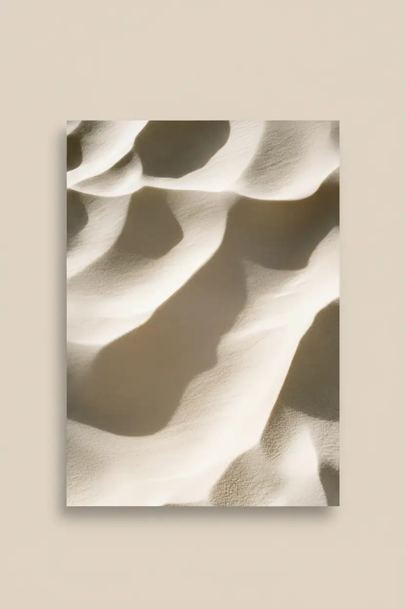 Les Vagues de Sable — Affiche murale minimaliste sable et beige désert — affiche murale minimaliste | Cassili-home