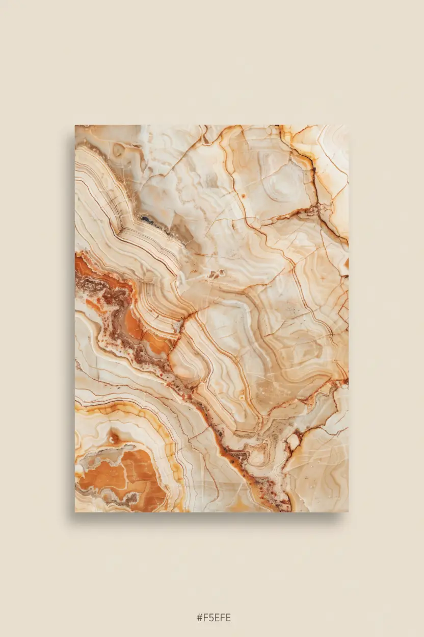 L’Onyx Doré — Affiche murale minimaliste beige texture minérale — affiche murale minimaliste | Cassili-home