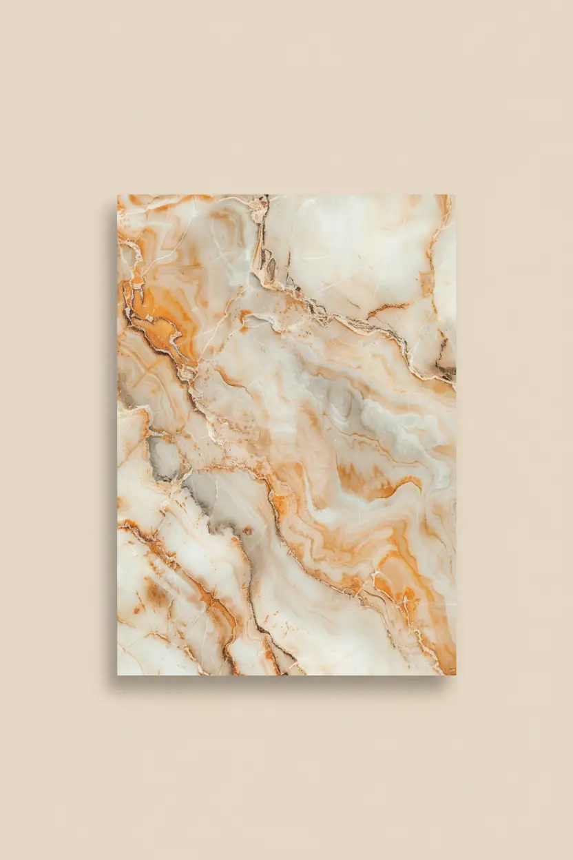 Le Marbre d’Ambre — Affiche murale minimaliste ambre ivoire minérale — affiche murale minimaliste | Cassili-home