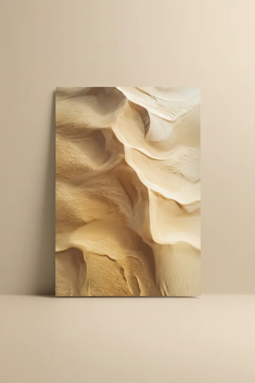 Les Dunes du Canyon — Affiche murale minimaliste beige minérale — affiche murale minimaliste | Cassili-home