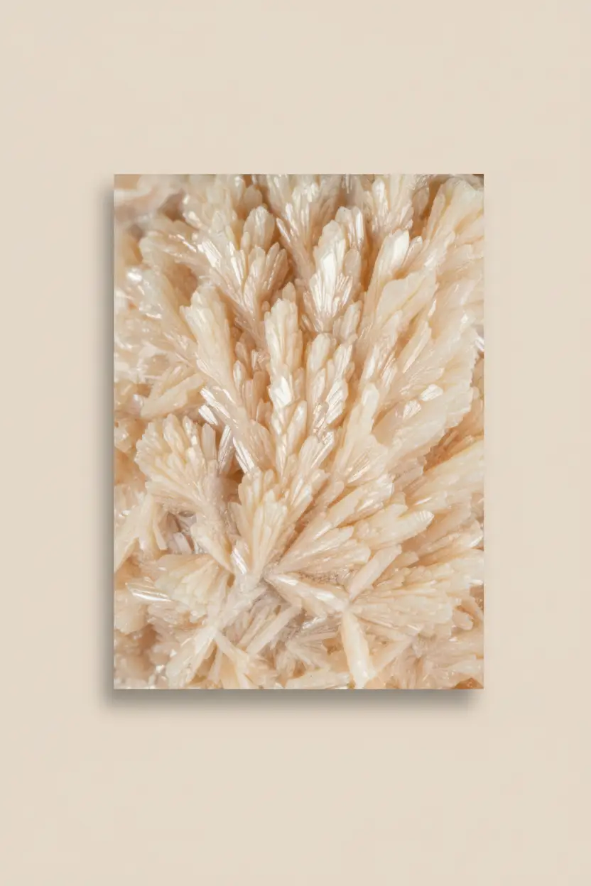 L’Éventail de Cristal — Affiche murale minimaliste crème beige texture minérale — affiche murale minimaliste | Cassili-home