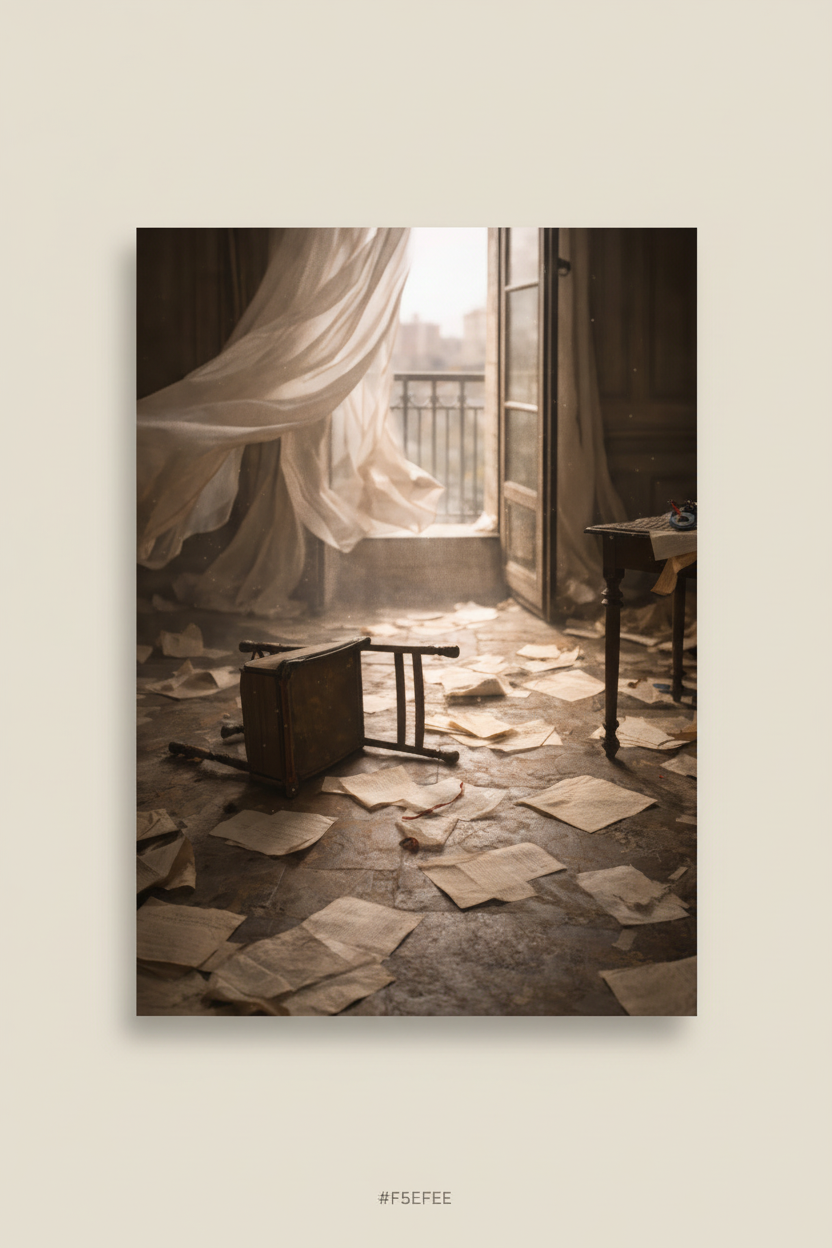 La Chambre Des Lettres — Affiche Murale Minimaliste Beige Lumière — affiche murale minimaliste | Cassili-home