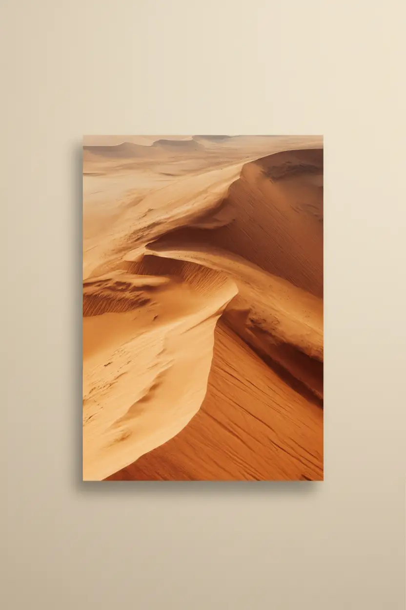 Les Crêtes du Sahara — Affiche murale minimaliste terracotta désert — affiche murale minimaliste | Cassili-home