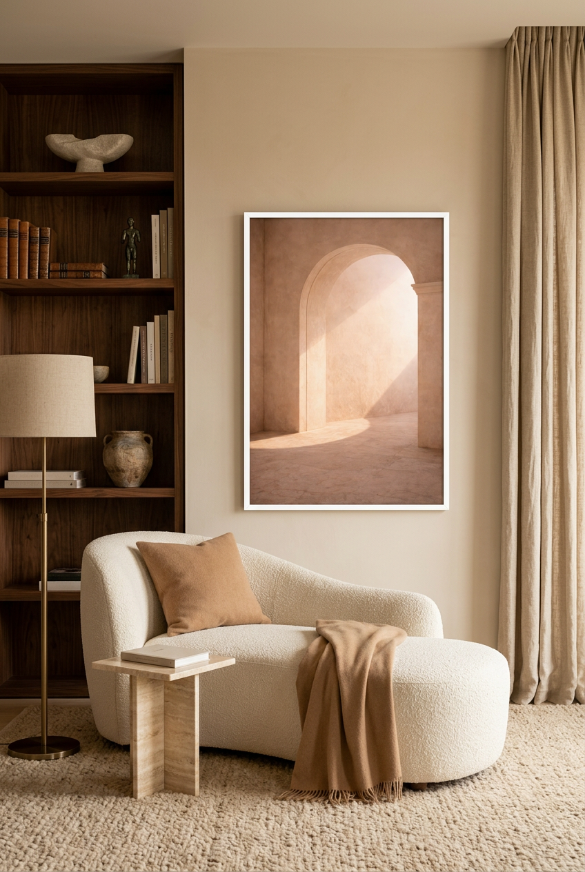 Arch of Light — poster in a white frame in a living room