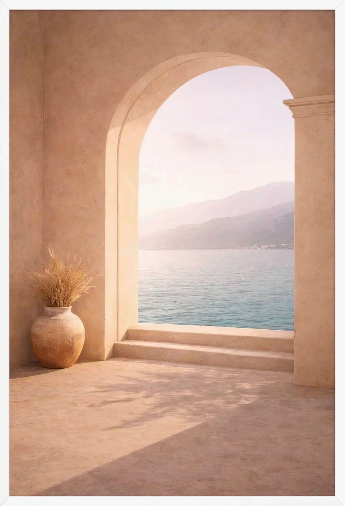 Mediterranean Arch — poster in a white frame, front view