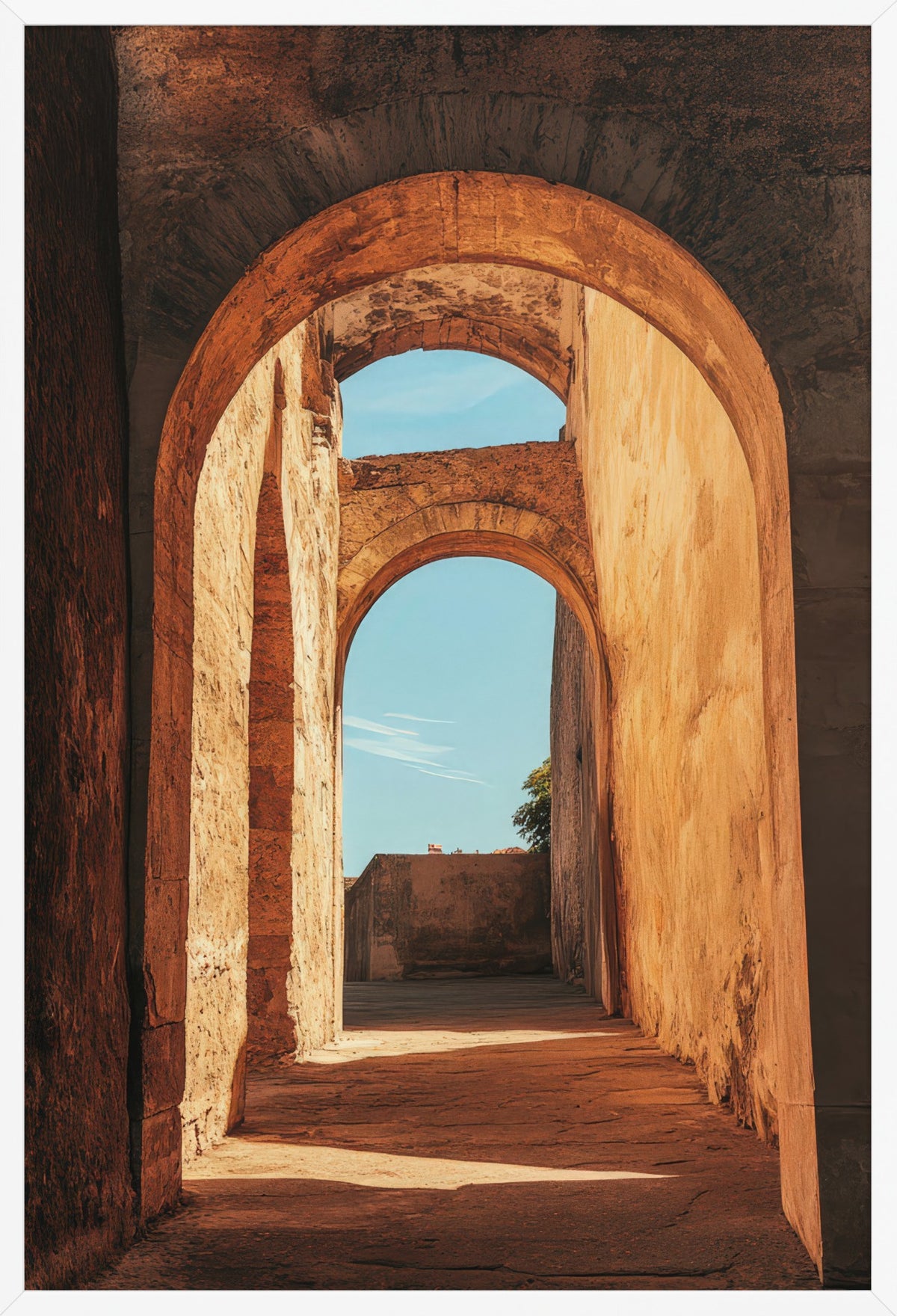 Les Arches du Soleil — affiche en cadre blanc, vue de face