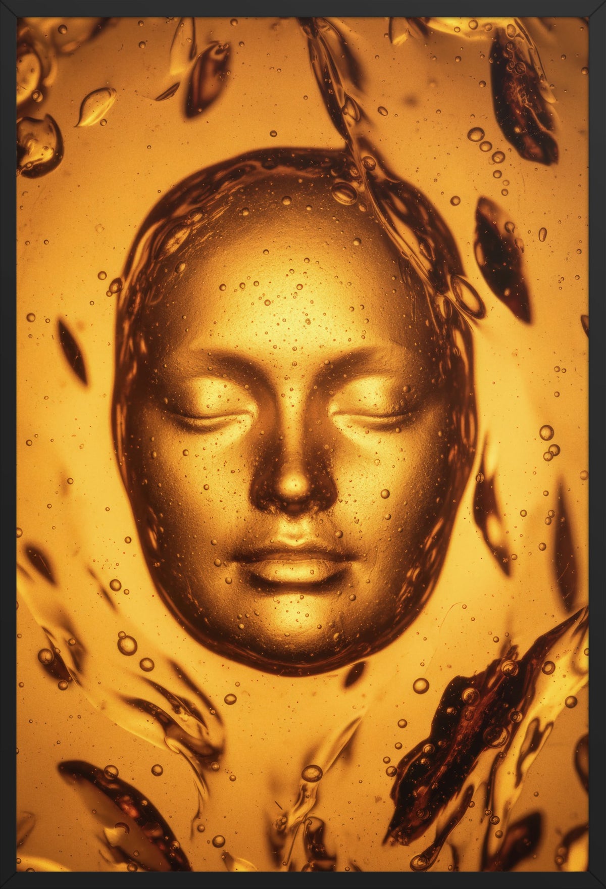 Gold Bath — poster in a black frame, front view