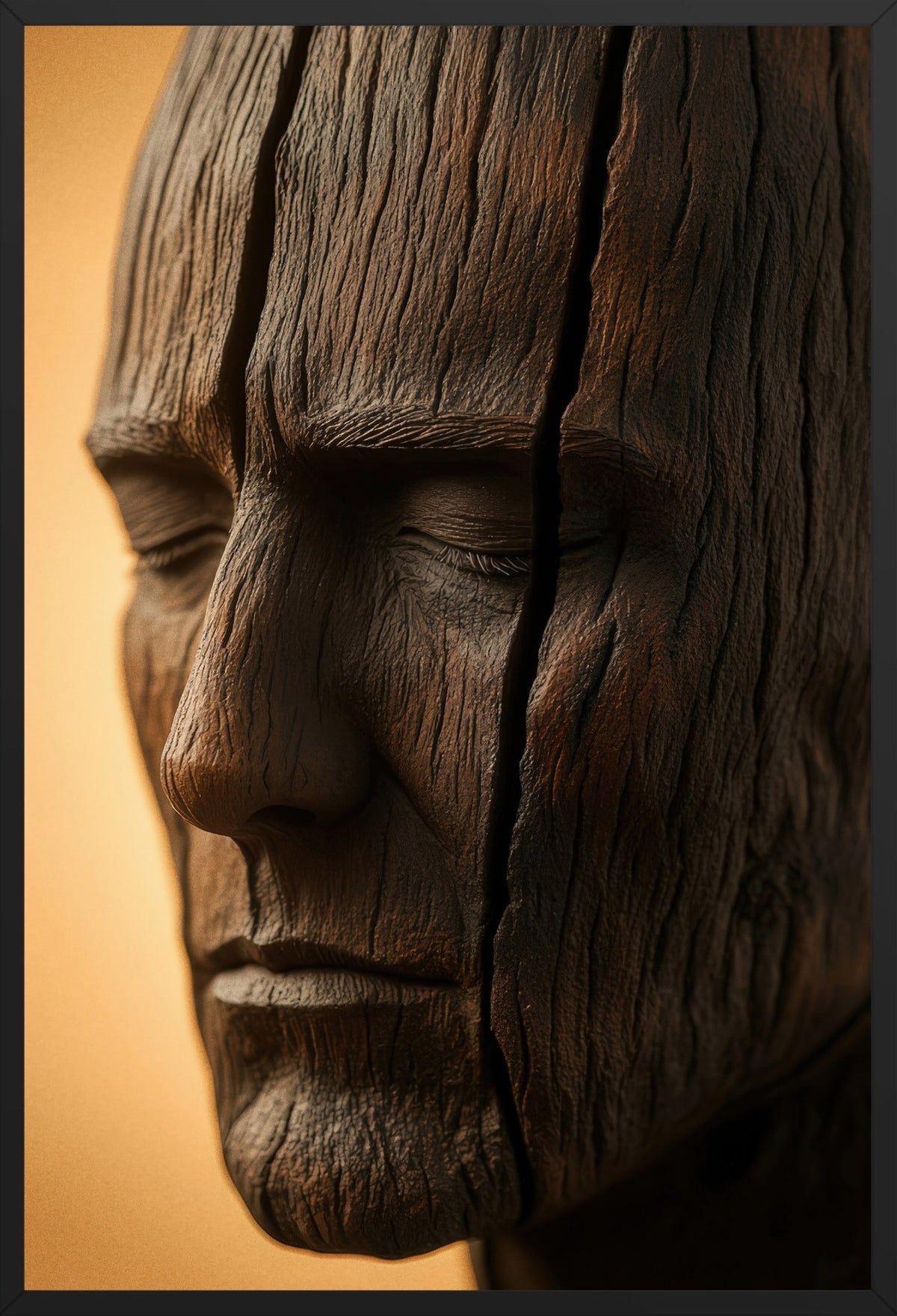 Sleeping Wood — poster in a black frame, front view