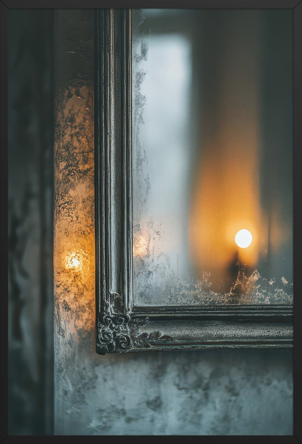 The Mirror Candle — poster in a black frame, front view