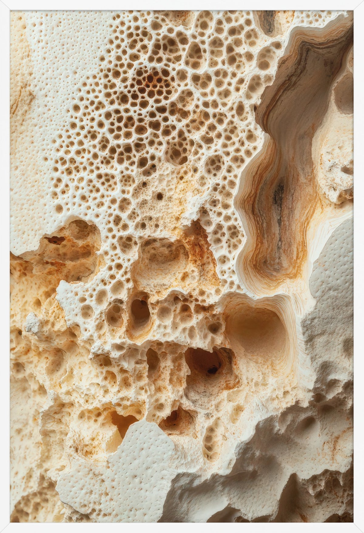 Alveolar Limestone — poster in a white frame, front view