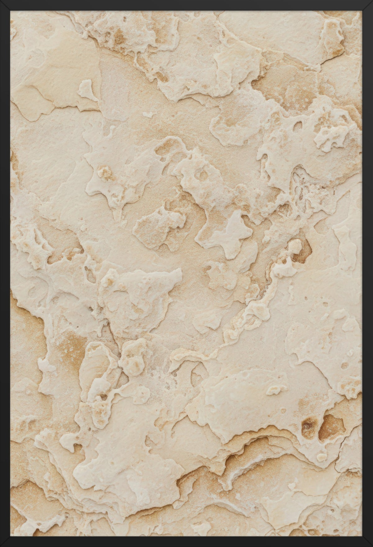Golden Limestone — poster in a black frame, front view