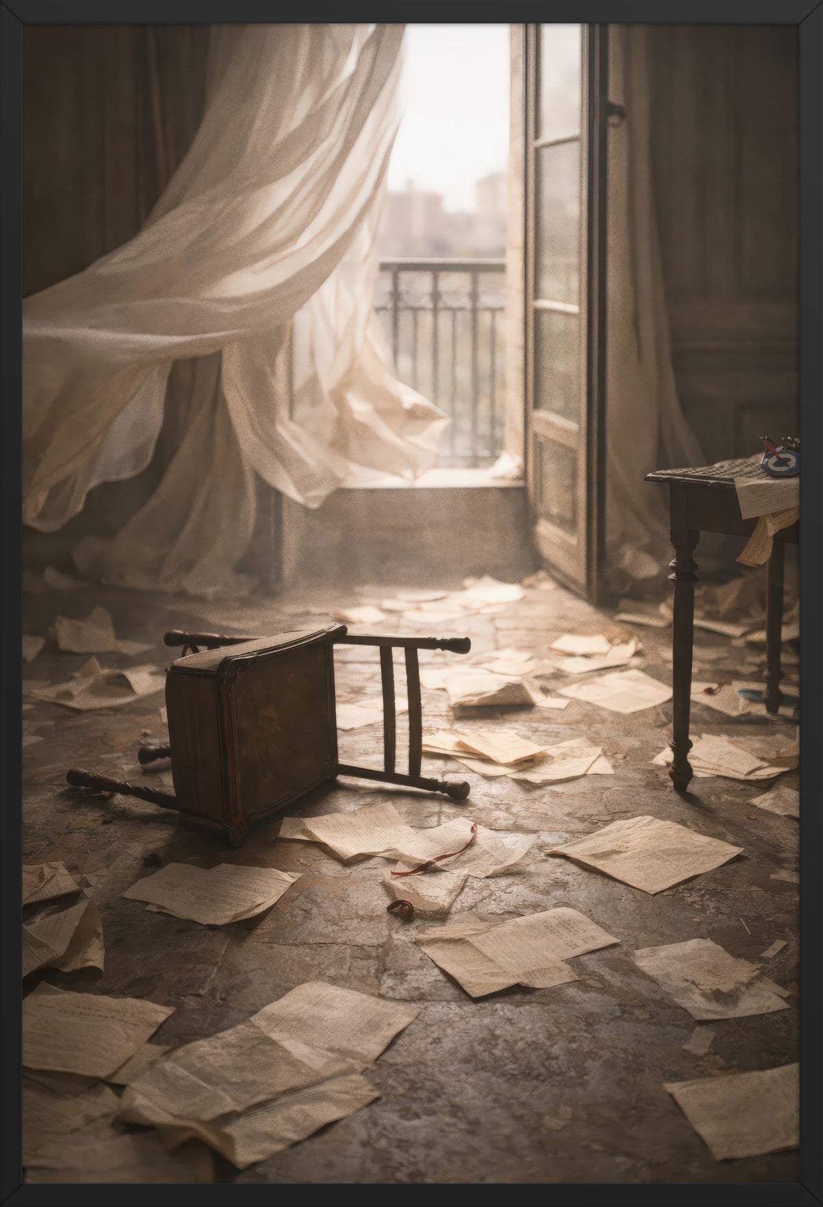 The Letter Room — poster in a black frame, front view