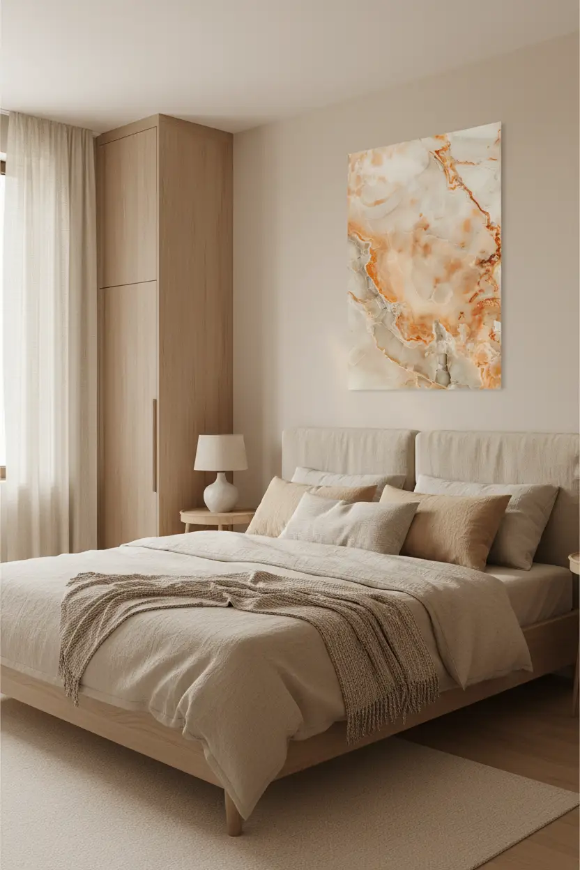 L’Onyx Nacré — Affiche Murale Minimaliste Ivoire Texture Minérale — affiche murale minimaliste | Cassili-home