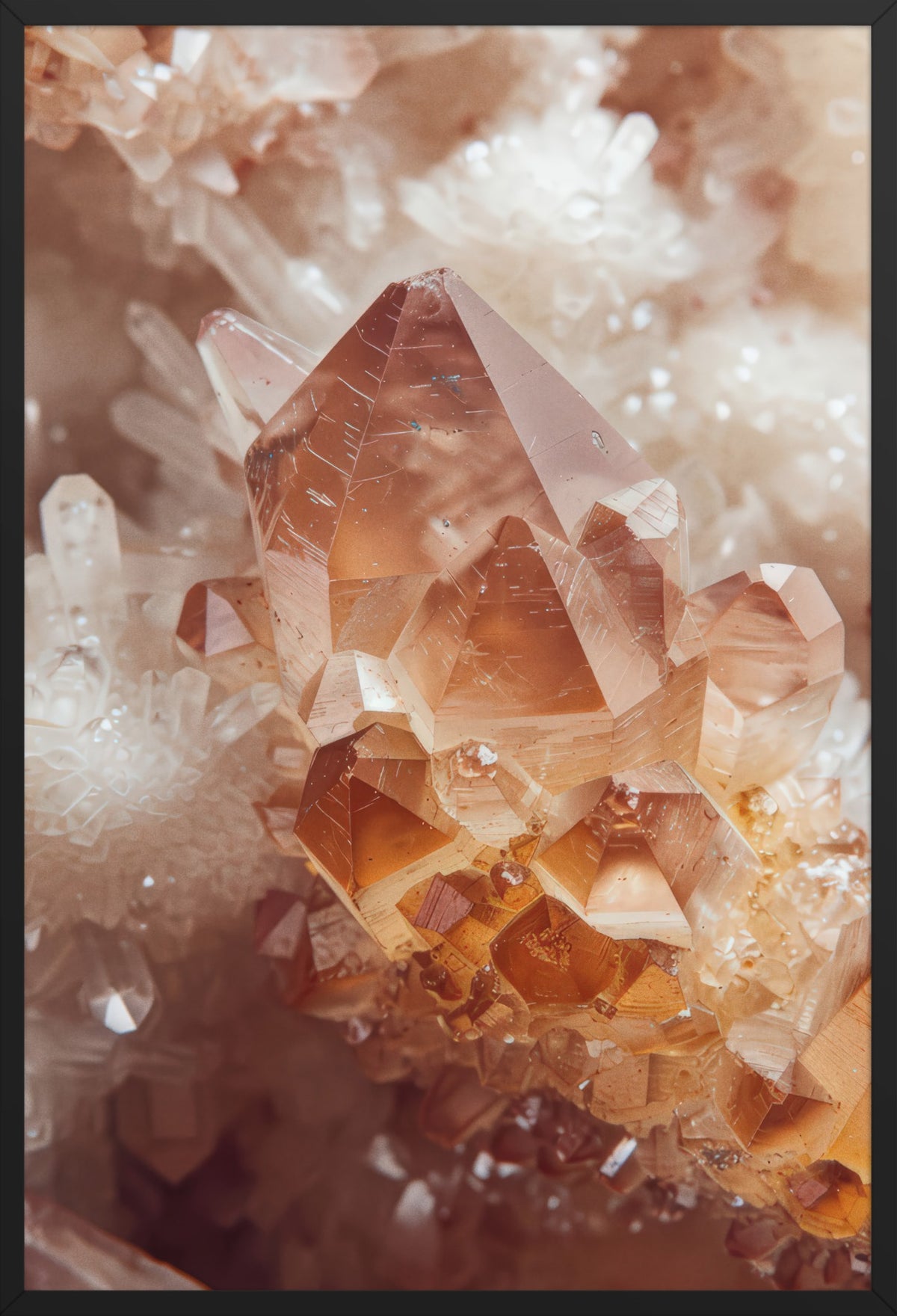 Citrine — poster in a black frame, front view
