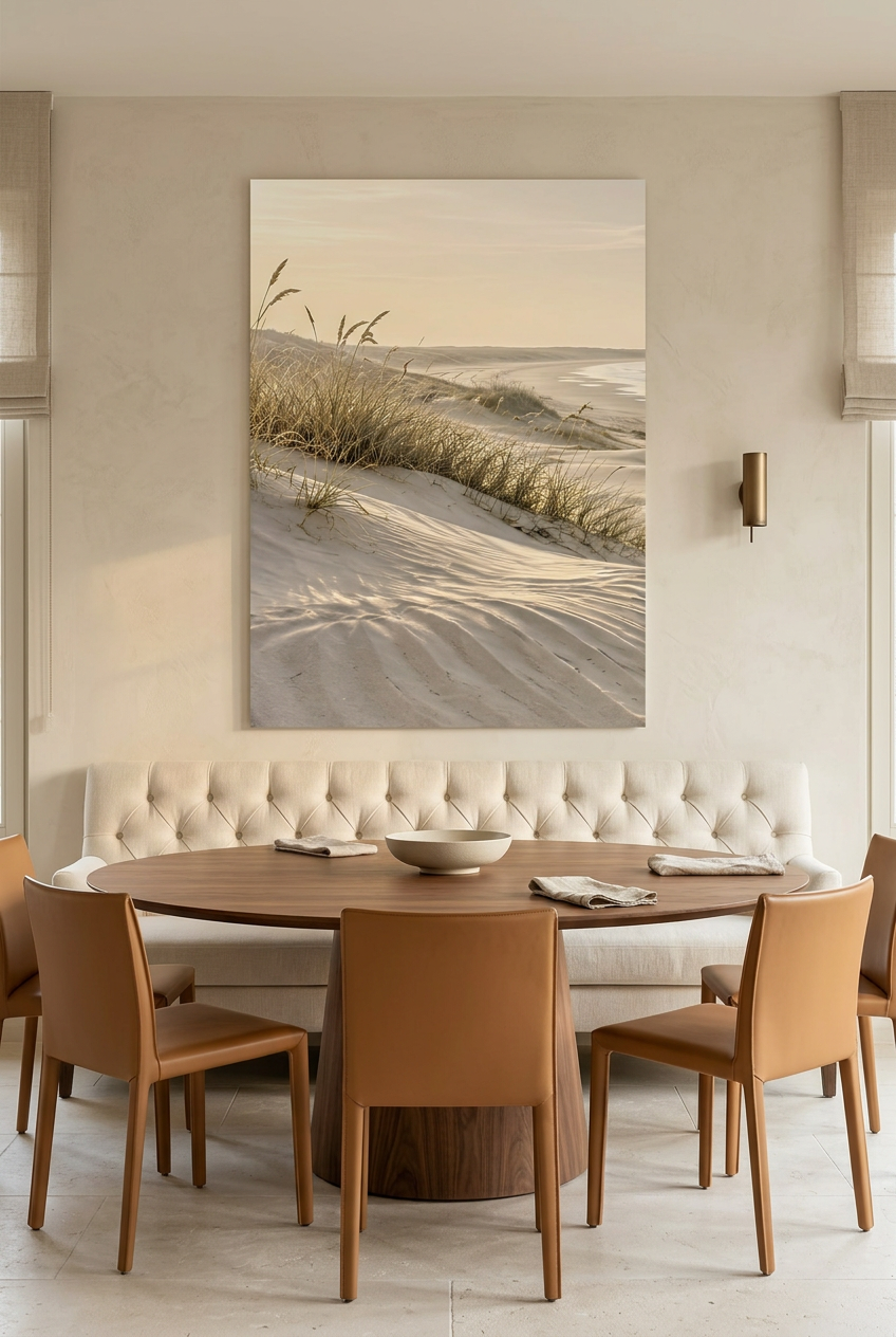 Les Oyats du Rivage — affiche sans cadre dans une salle à manger