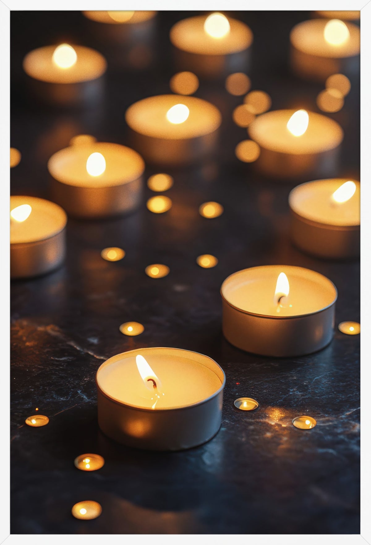Constellation of Candles — poster in a white frame, front view