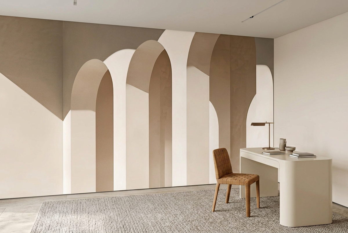 Papier peint panoramique L'Arche en enfilade dans un bureau