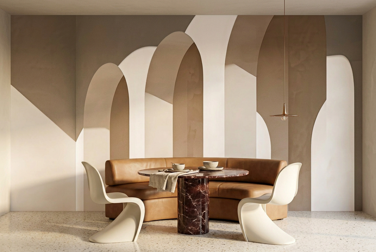 Papier peint panoramique L'Arche en enfilade dans un coin petit-déjeuner