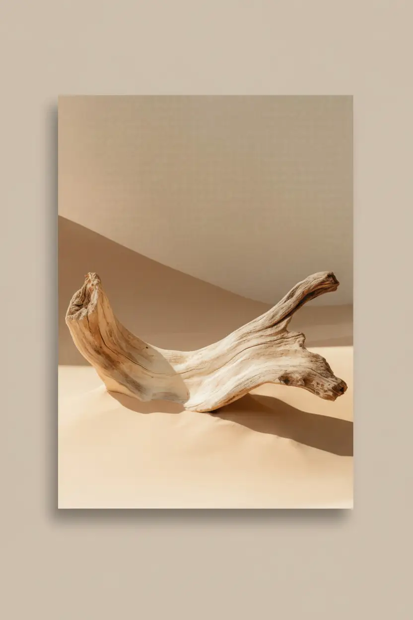 Courbe de Mer — Affiche murale minimaliste miel et sable nature et mer — affiche murale minimaliste | Cassili-home