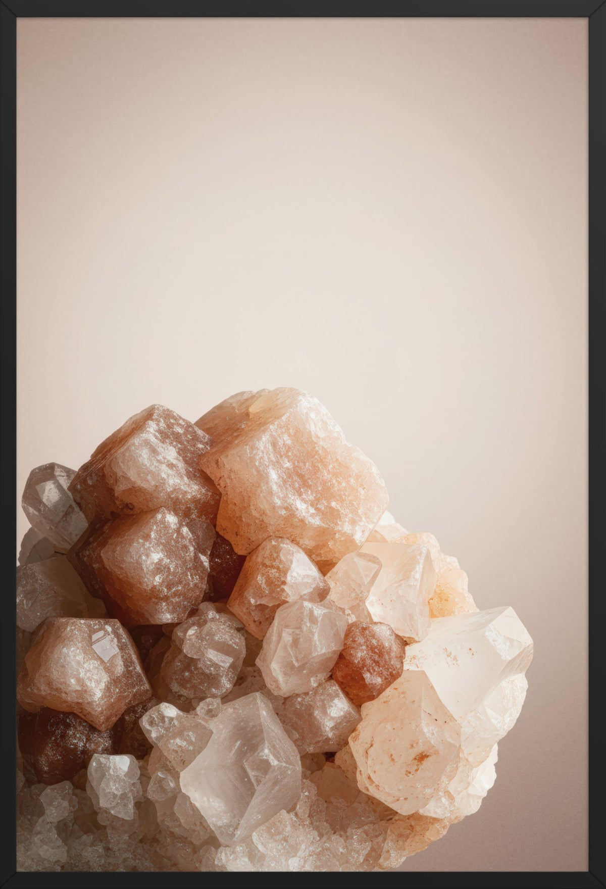 Raw Crystal — poster in a black frame, front view