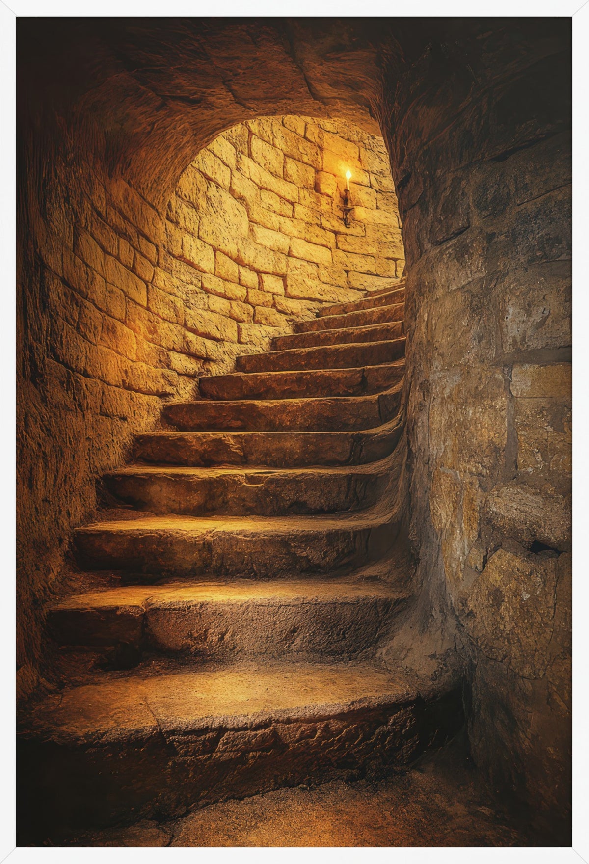 Golden Crypt — poster in a white frame, front view