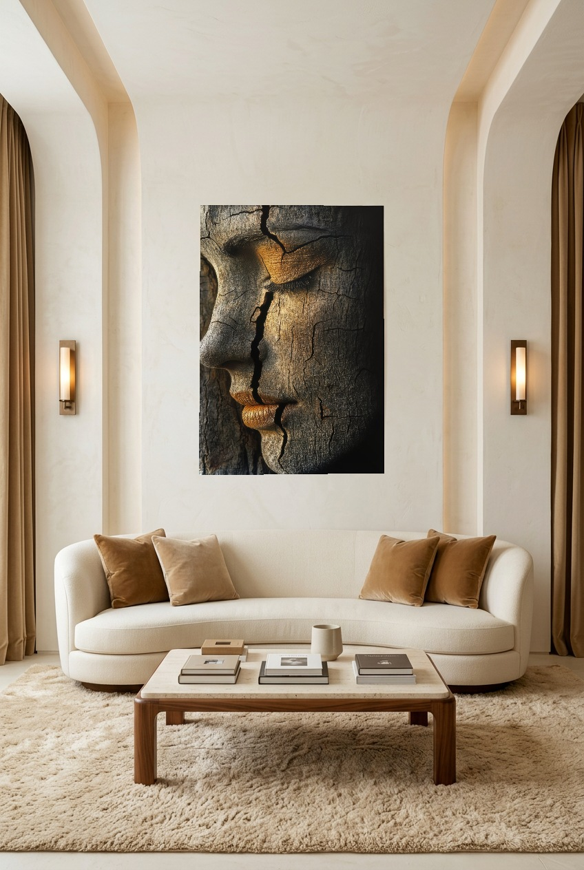 Lèvres d’Or — poster zonder lijst in een woonkamer