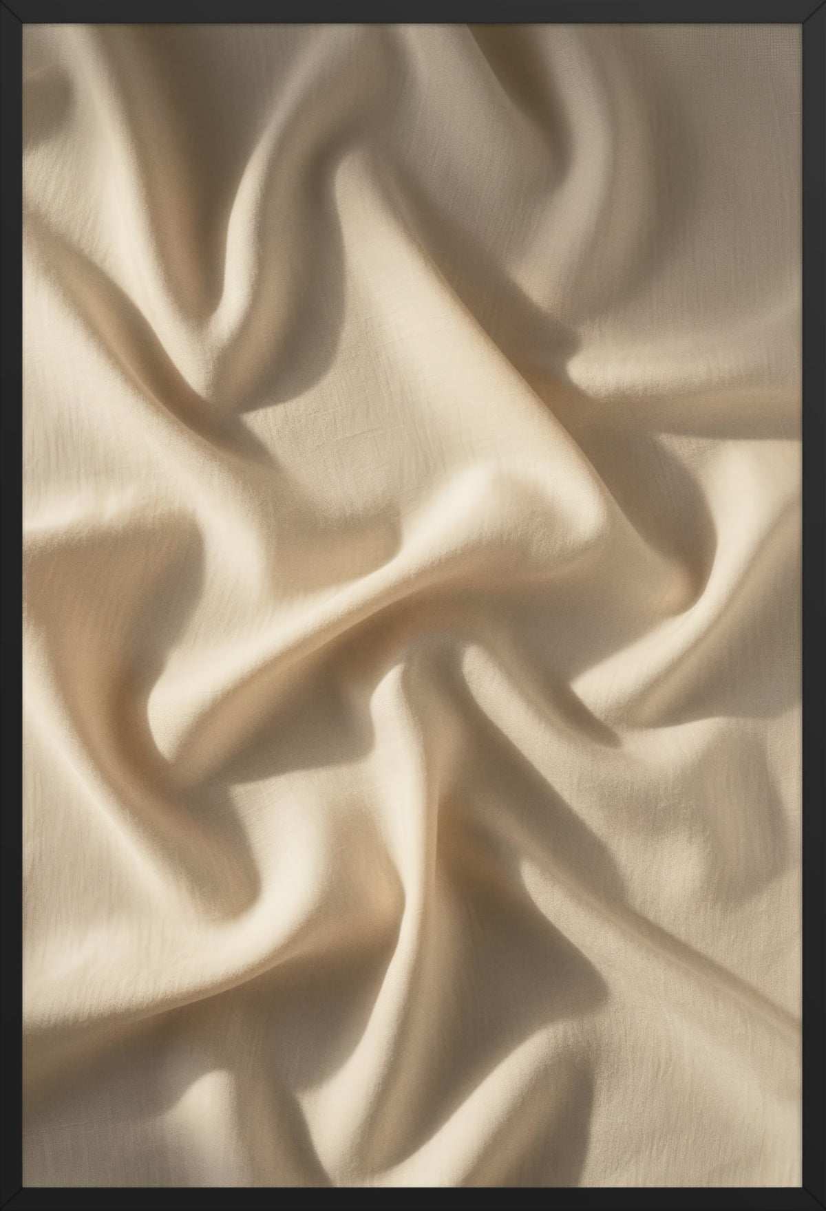 Silk Drape — poster in a black frame, front view