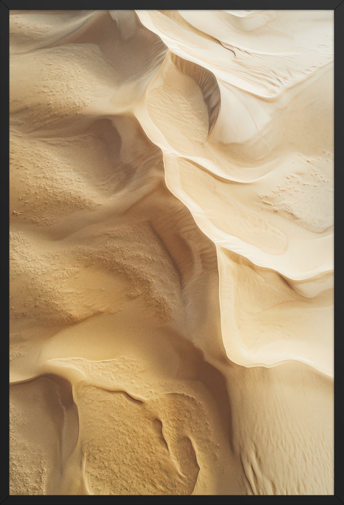 The Dunes of the Canyon — poster in a black frame, front view
