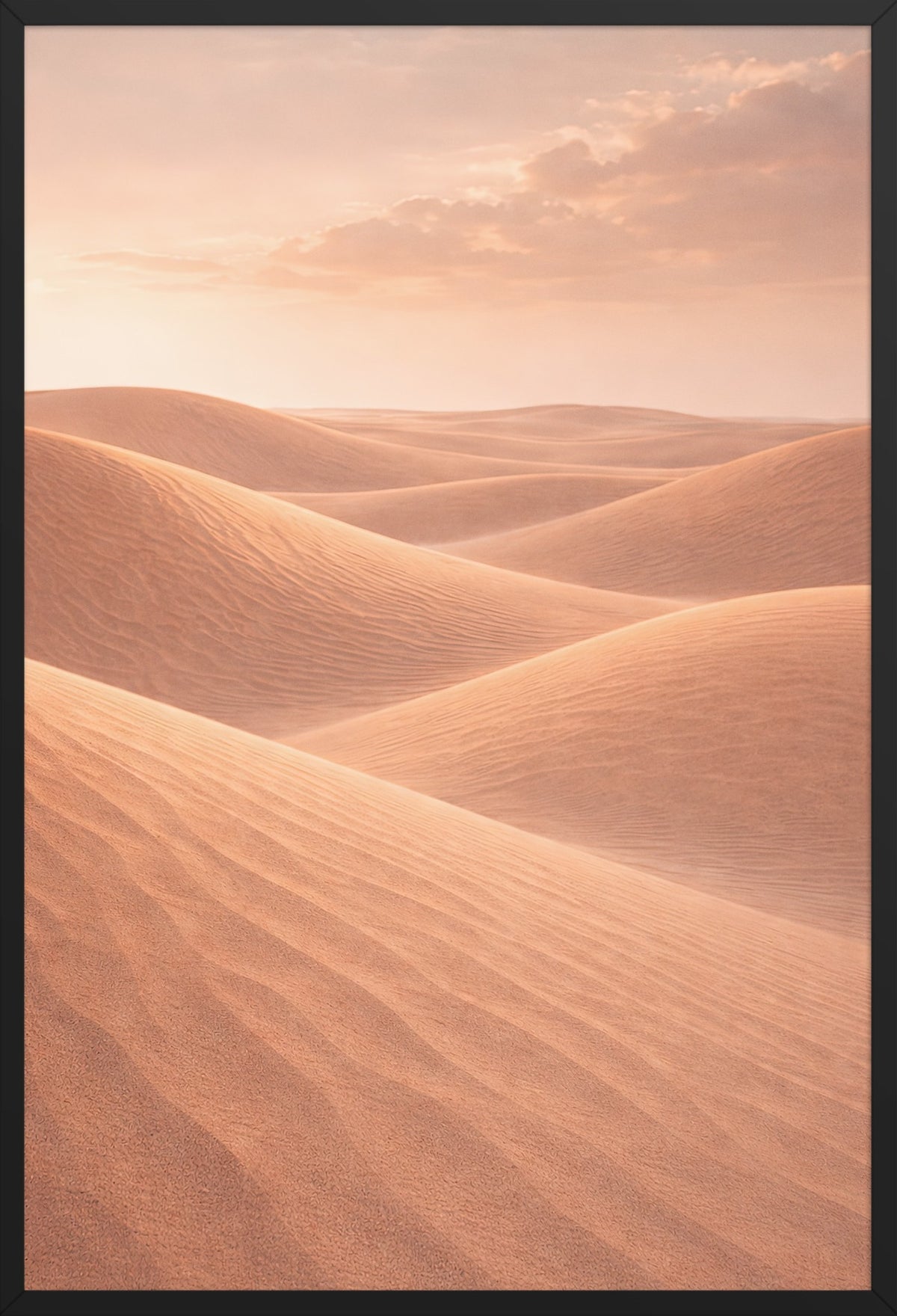 Dunes of Light — poster in a black frame, front view