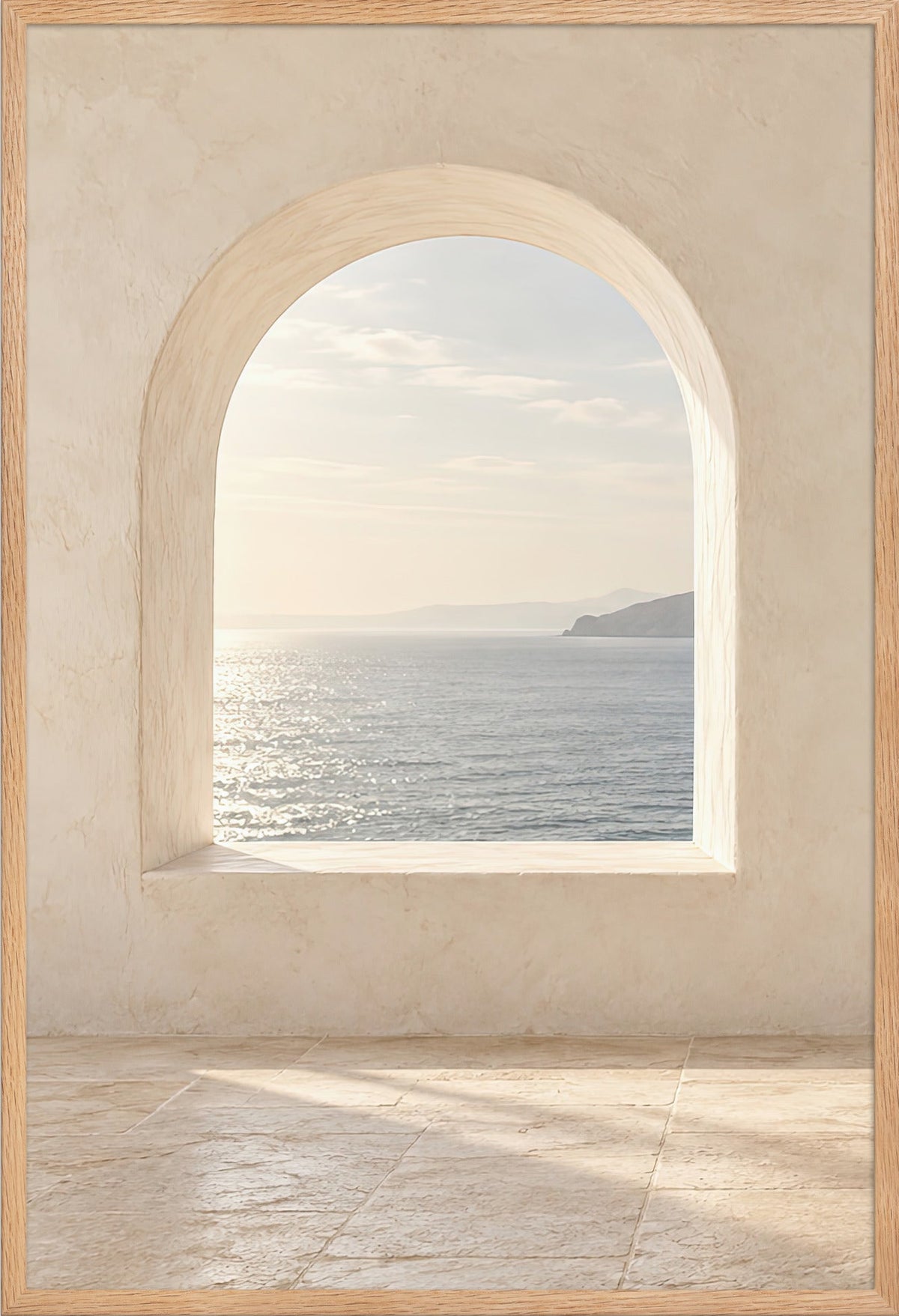 De Boog boven de Baai — massieve eiken lijst, 61 × 91 cm