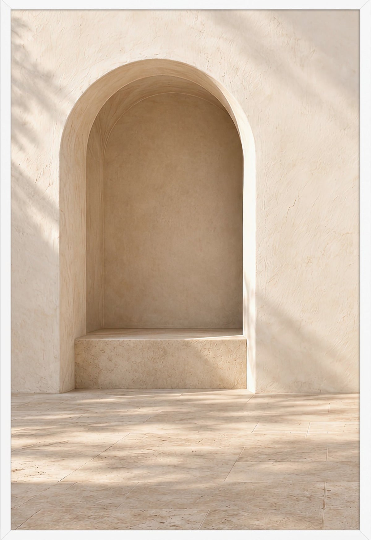 De Stenen Nis — witte lijst, 61 × 91 cm