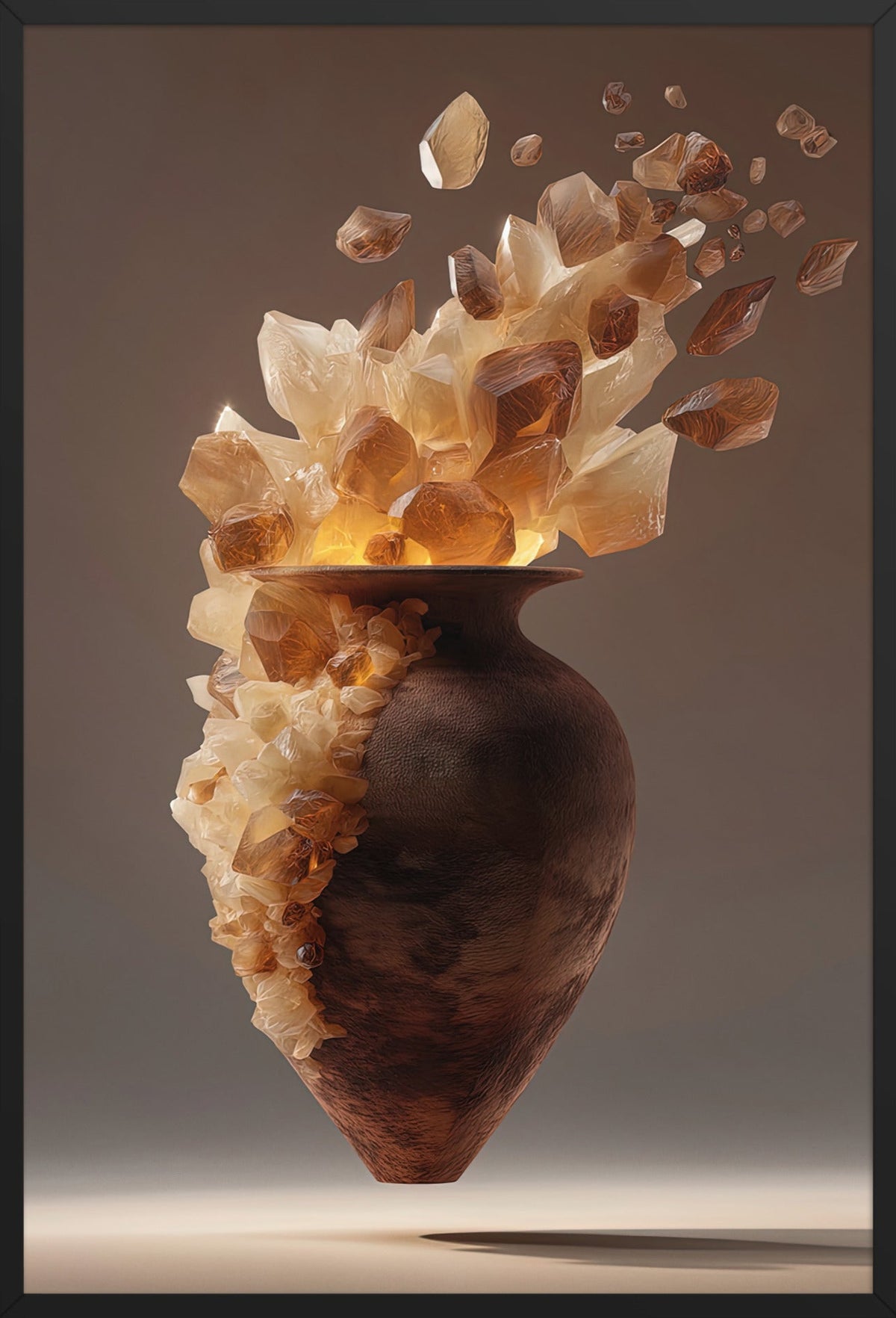 La Giara di Cristallo — con cornice nera, 61 × 91 cm
