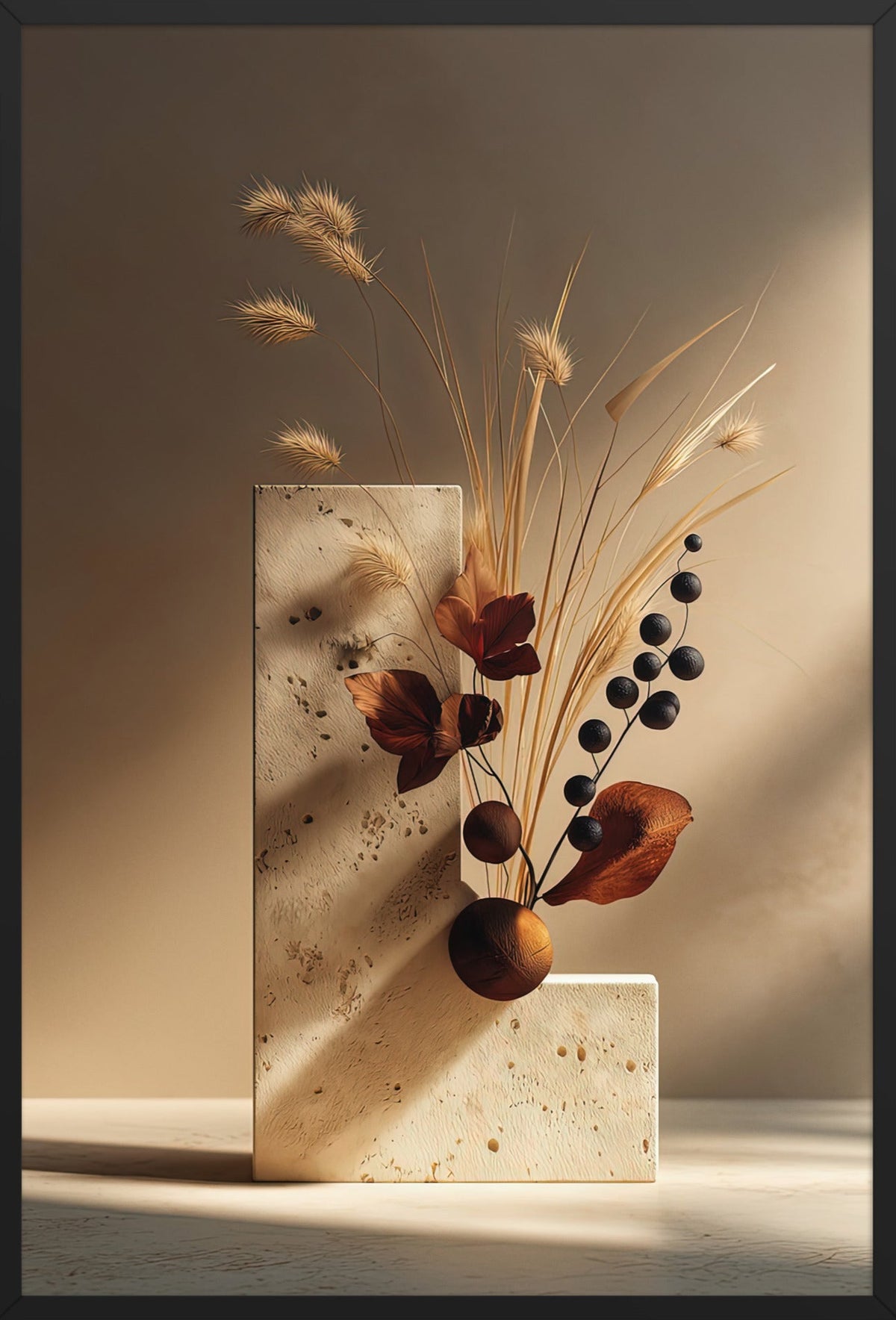 De Zwarte Bessen — ingelijst in zwart, 61 × 91 cm