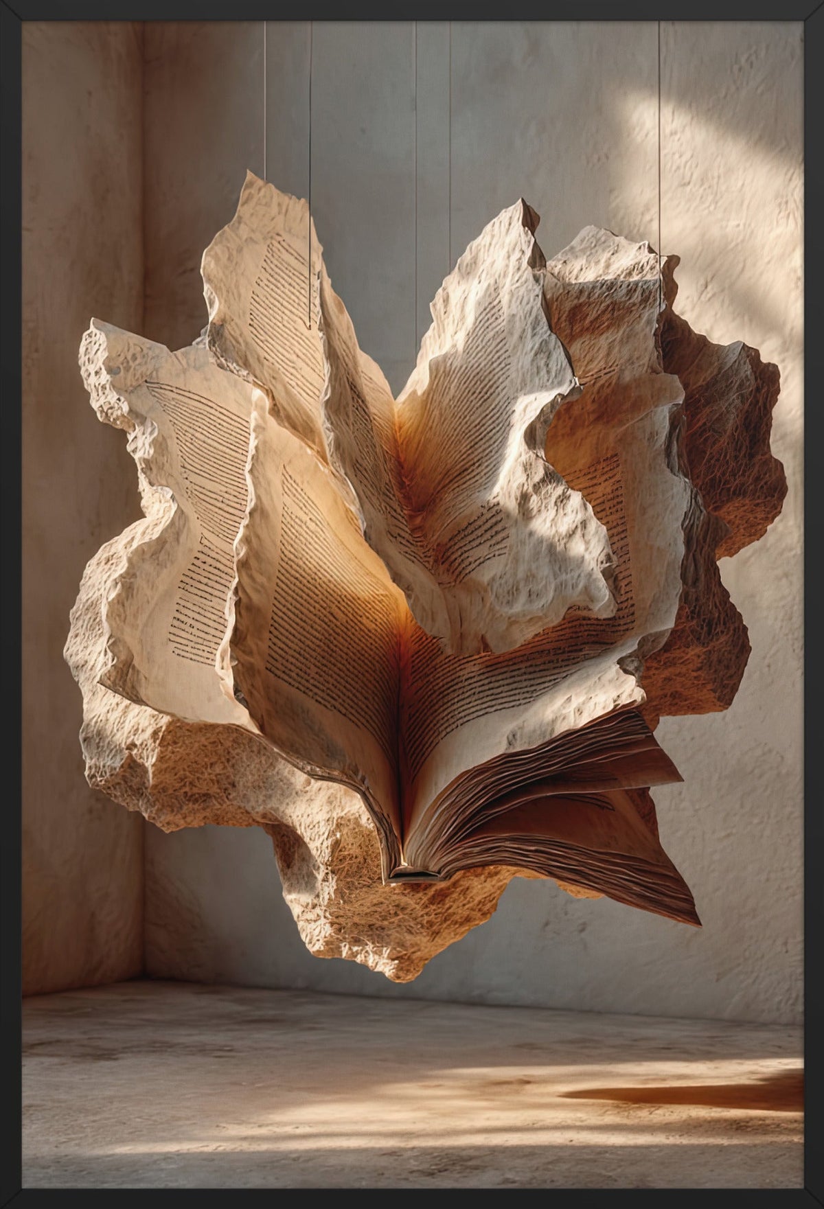 Het Opengeslagen Boek — ingelijst in zwart, 61 × 91 cm