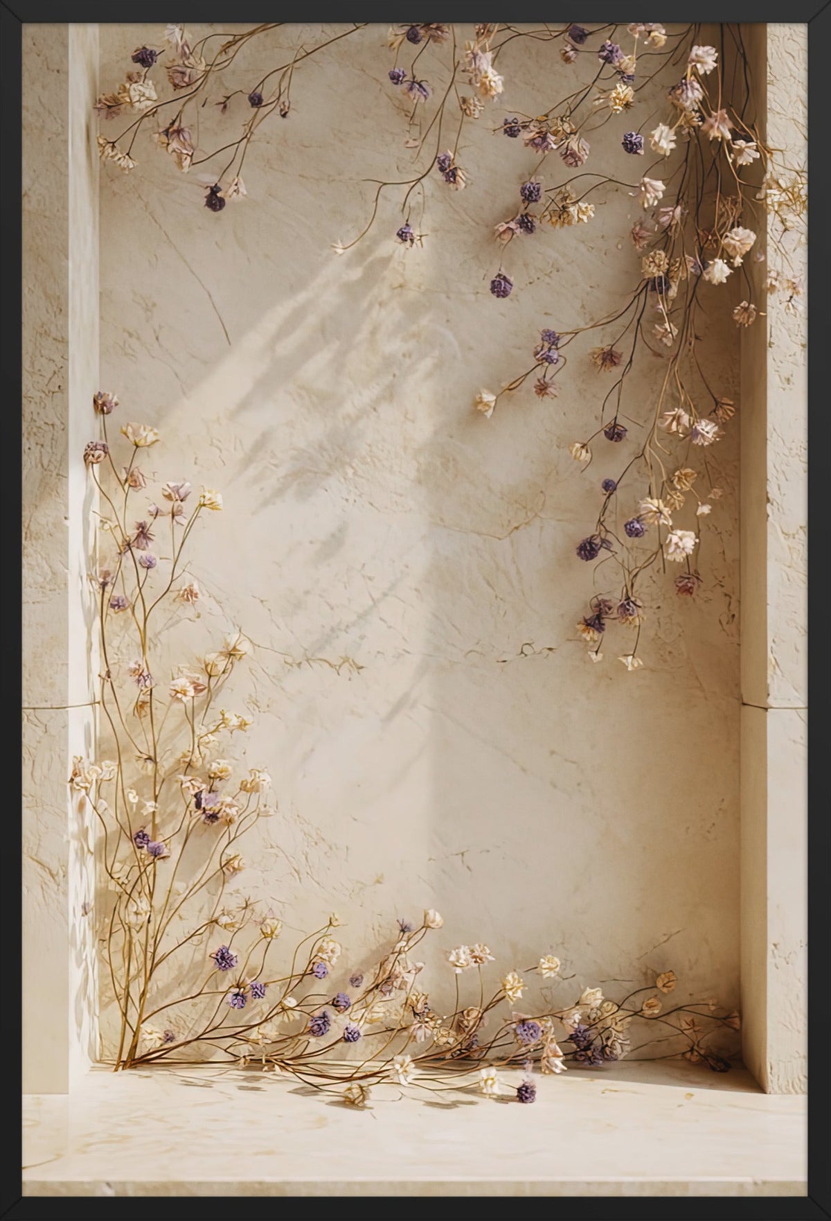 Die wilde Girlande — gerahmt in Schwarz, 61 × 91 cm