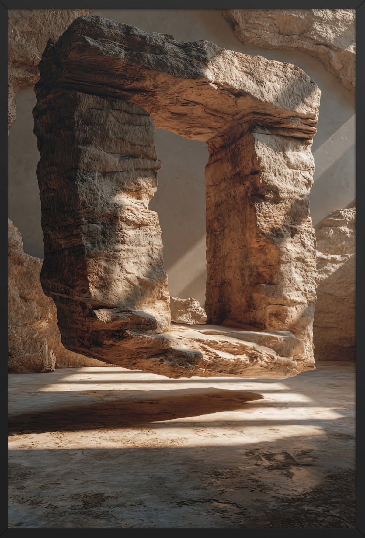 De Rotspoort — ingelijst in zwart, 61 × 91 cm