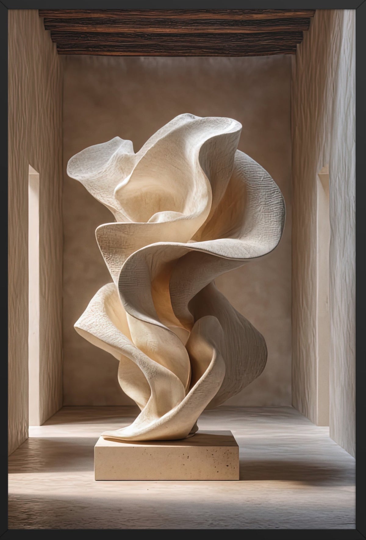 Het Ivoorkleurige Doek — ingelijst in zwart, 61 × 91 cm